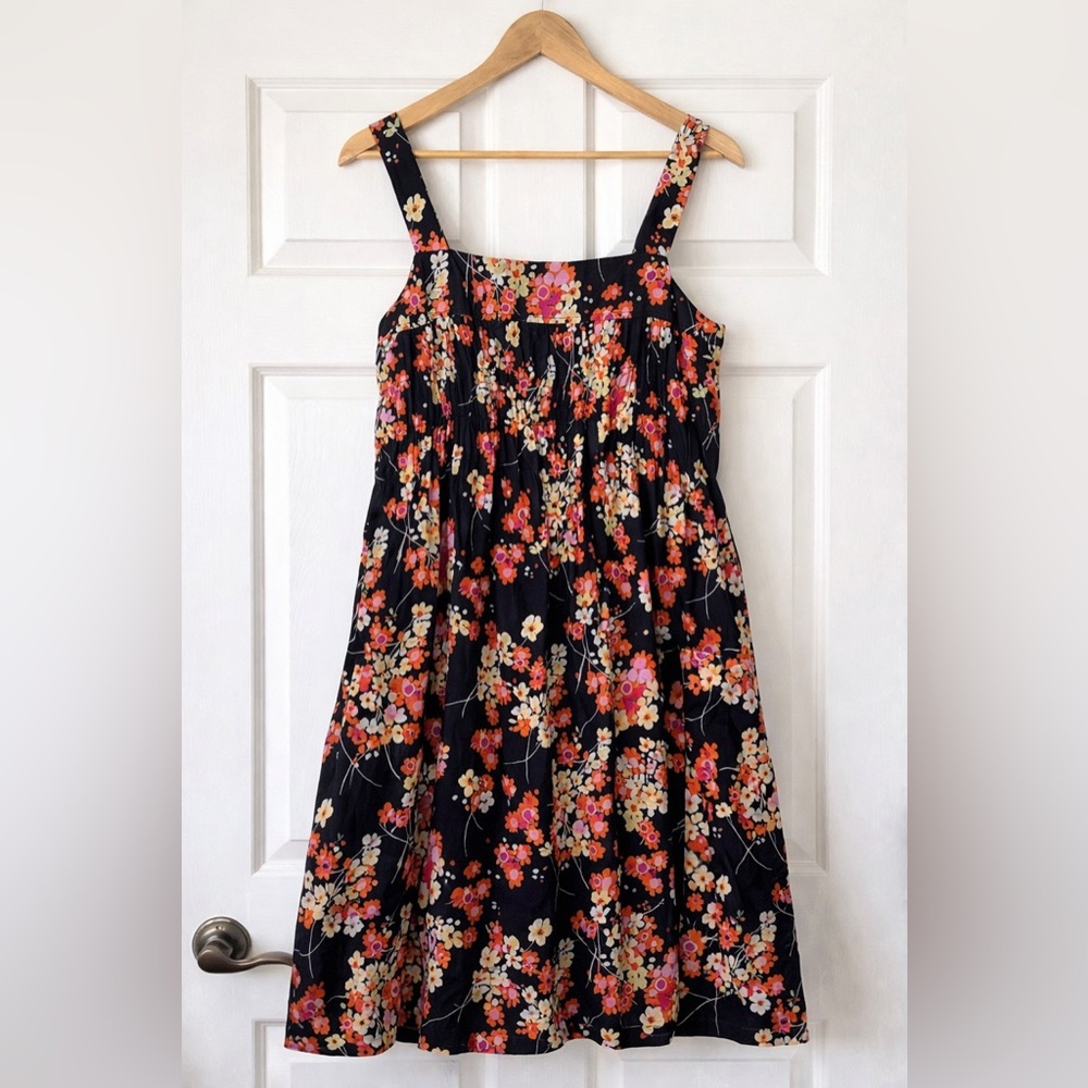 GAP Floral Sundress Cottagecore Summer Dress Cotton Fit Flare 12